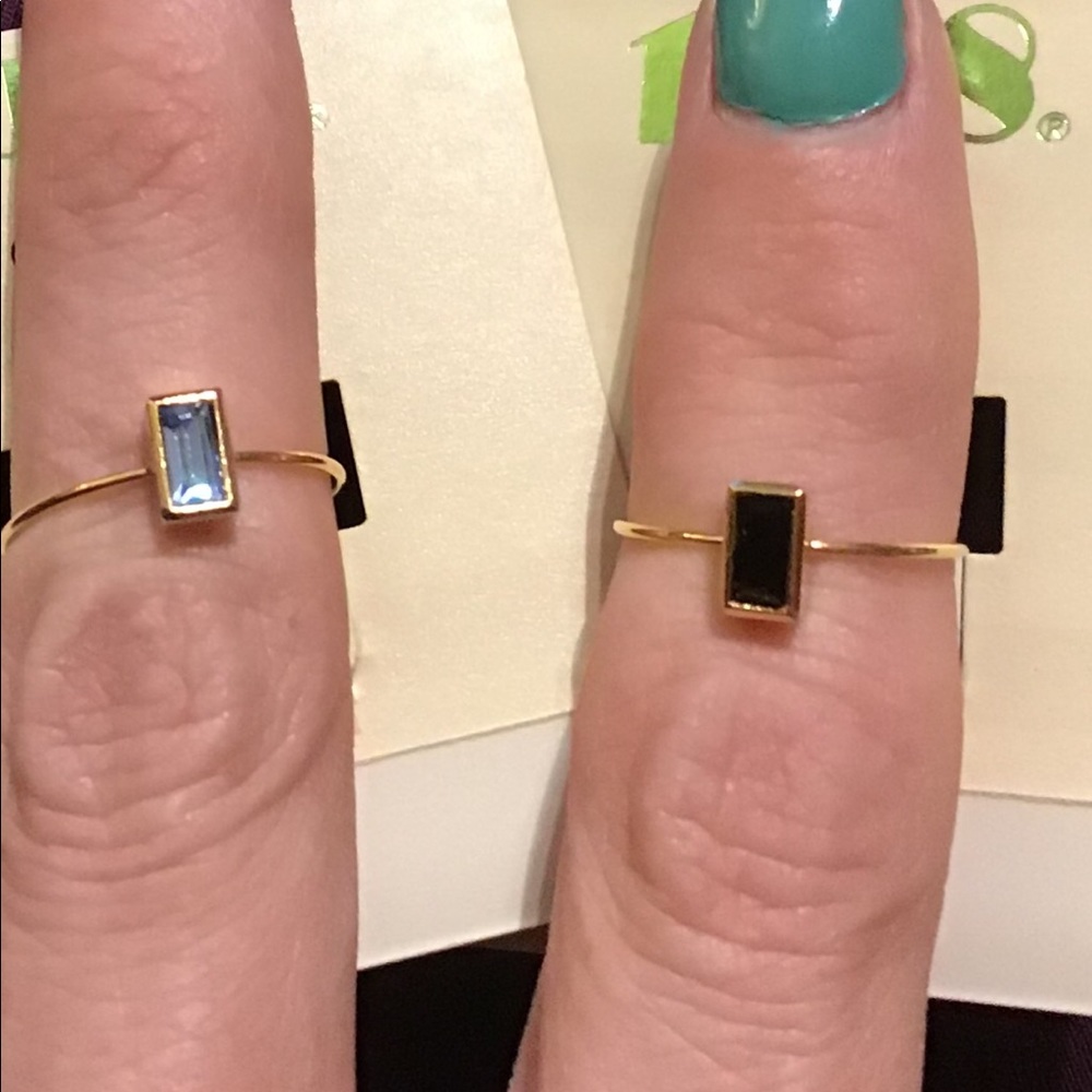 14k dipped blue or black Single ring